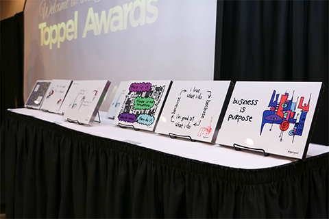 Toppel Awards on Table